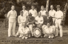 Cricket team of No. 3 Coy, Duke of Wellington’s Regiment in Aldershot in 1922, the winners of the Cricket Challenge Shield.